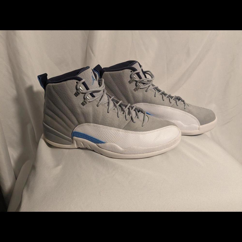 Nike Air Jordan 12 Retro Size 11 University Blue Wolf Grey UNC Basketball @TD